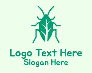 Green - Green Leaf Cockroach logo design