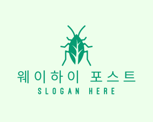 Green Leaf Cockroach logo design