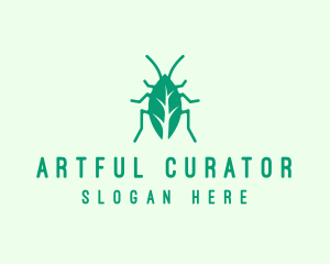 Green Leaf Cockroach logo design