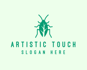 Green Leaf Cockroach logo design