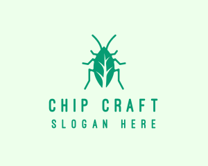 Green Leaf Cockroach logo design