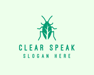 Green Leaf Cockroach logo design