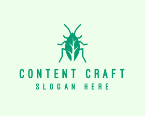 Green Leaf Cockroach logo design