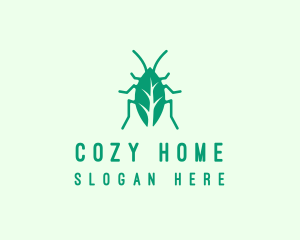 Green Leaf Cockroach logo design