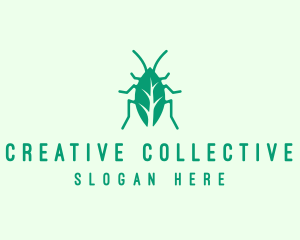 Green Leaf Cockroach logo design