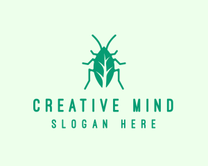 Green Leaf Cockroach logo design