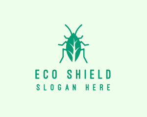 Pesticide - Green Leaf Cockroach logo design