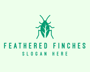 Green Leaf Cockroach logo design