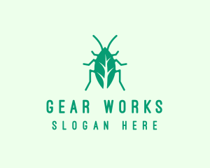 Green Leaf Cockroach logo design