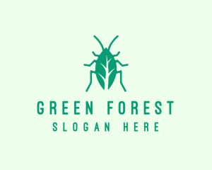 Green Leaf Cockroach logo design