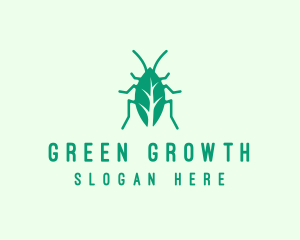 Green Leaf Cockroach logo design