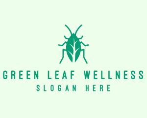 Green Leaf Cockroach logo design