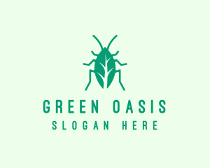 Green Leaf Cockroach logo design