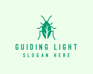 Green Leaf Cockroach logo design