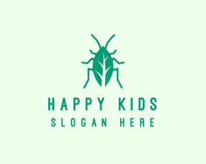 Green Leaf Cockroach logo design