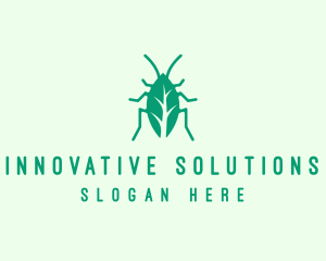 Green Leaf Cockroach logo design