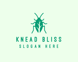 Green Leaf Cockroach logo design