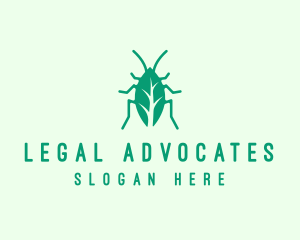 Green Leaf Cockroach logo design