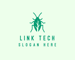 Green Leaf Cockroach logo design