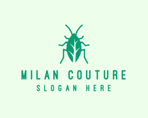 Green Leaf Cockroach logo design