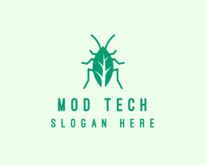 Green Leaf Cockroach logo design