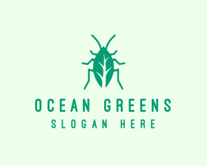 Green Leaf Cockroach logo design