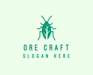 Green Leaf Cockroach logo design