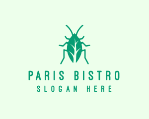 Green Leaf Cockroach logo design