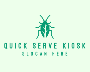 Green Leaf Cockroach logo design