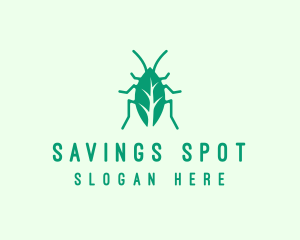 Green Leaf Cockroach logo design