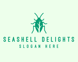 Green Leaf Cockroach logo design