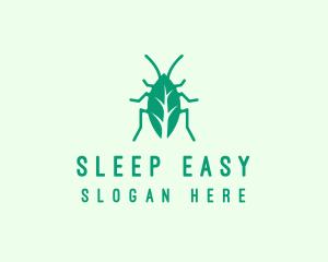 Green Leaf Cockroach logo design