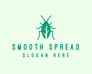 Green Leaf Cockroach logo design