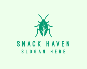 Green Leaf Cockroach logo design