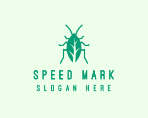 Green Leaf Cockroach logo design