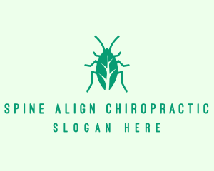 Green Leaf Cockroach logo design