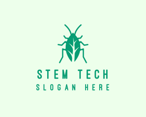 Green Leaf Cockroach logo design