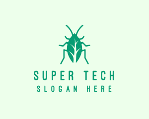 Green Leaf Cockroach logo design