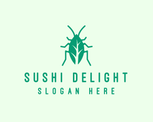 Green Leaf Cockroach logo design