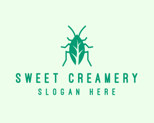 Green Leaf Cockroach logo design