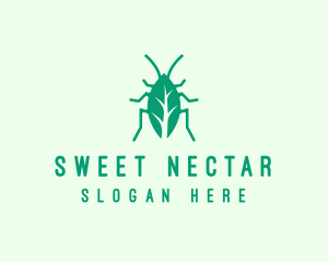 Green Leaf Cockroach logo design