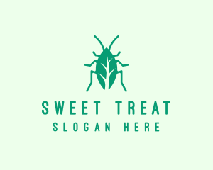 Green Leaf Cockroach logo design