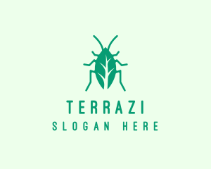 Green Leaf Cockroach logo design