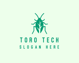 Green Leaf Cockroach logo design