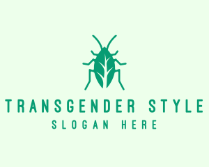 Green Leaf Cockroach logo design