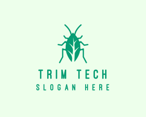 Green Leaf Cockroach logo design