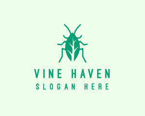 Green Leaf Cockroach logo design