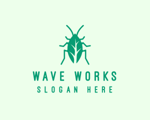 Green Leaf Cockroach logo design