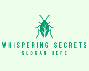 Green Leaf Cockroach logo design