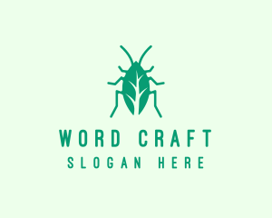 Green Leaf Cockroach logo design